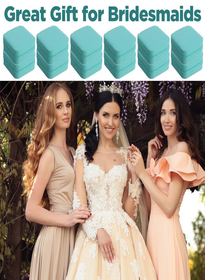 AojSup 12 Pcs Small Jewelry Box Mini Travel Jewelry Case Bridesmaid Gift Pu Leather Travel Organizer Small Jewelries Box Mini Storage Organizer Storage Boxes for Women Girls Bridesmaid Proposal Gift - Image 4